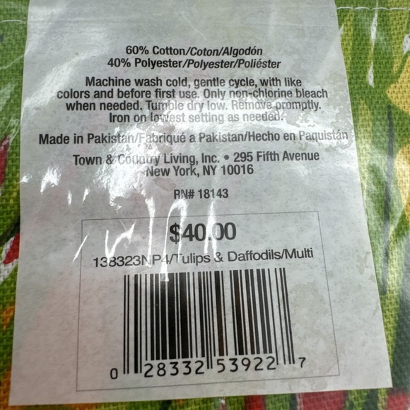 Vintage Vera Neuman Vintage Cloth Fabric Napkins Set 4 New Flowers Floral Spring - Picture 4 of 4